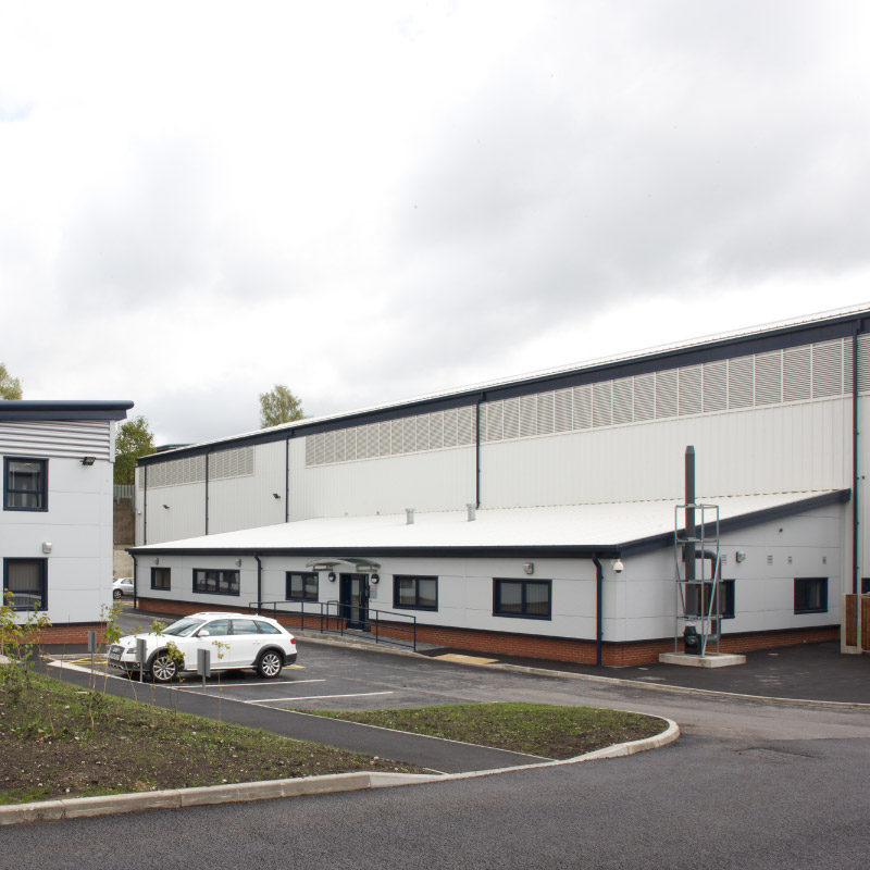 PAB Architects delivered industrial architect services to convert a brownfield site in Merseyside, into a fully self-contained chemical waste recycling plant and laboratory in both refurbished and new-build premises
