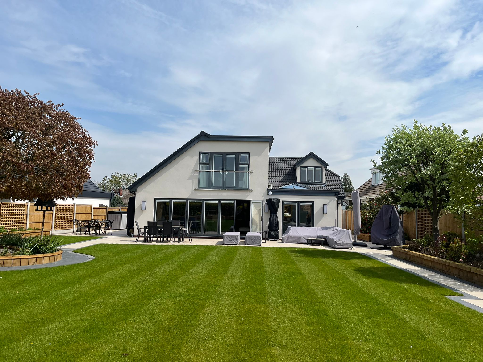 Two-storey rear extension on a luxury home in Culcheth, Warrington.